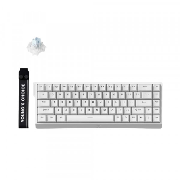 Bàn phím gaming Mchose Hall Effect  Ace 68 Ice Whtie Blue Magnetic Switch