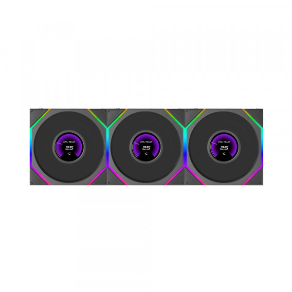 Bộ 3 Fancase Lian Li UNI FAN TL Flex LCD 120 Black