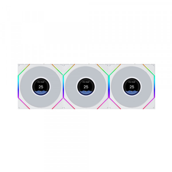 Bộ 3 Fancase Lian Li UNI FAN TL Flex LCD 120 White
