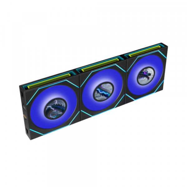 Bộ 3 Fancase Lian Li UNI FAN SL-INF LCD FLEX Reverse Black