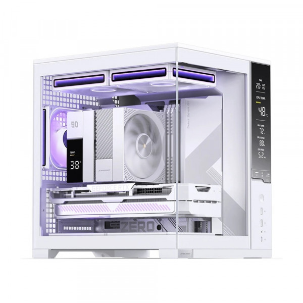 Vỏ Case Jonsbo D34 Digital White Micro-ATX