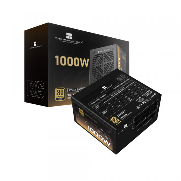 Nguồn máy tính Thermalright TR-KG1000 ATX 3.1 PCIE 5.1 1000W 80 Plus Gold Full Modular Black