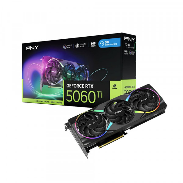 Card màn hình PNY GeForce RTX 5060 Ti EPIC-X RGB 8GB GDDR7 OC Edition