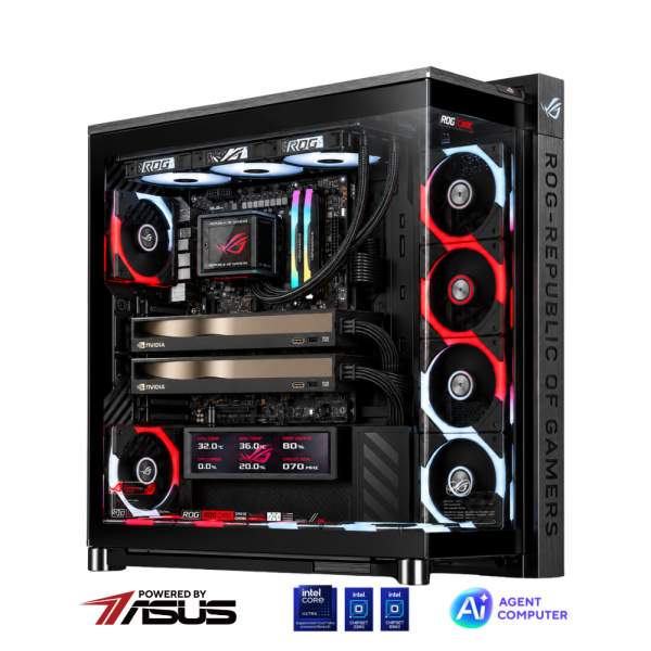 Agent Computer Powered By ASUS AI Development Dual RTX PRO 4500 Blackwell 32GB | Ultra 9 285K  | RAM 128GB | SSD 4TB 