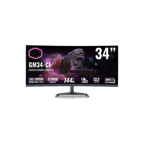 Màn Hình Cooler Master Cong CMI-GM34-CW2-US 34″ 2K VA 144Hz (Dislayport, HDMI)