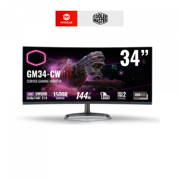 Màn Hình Gaming Cooler Master GM34-CW 34 inch UWQHD VA 144Hz (HDMI, Displayport)
