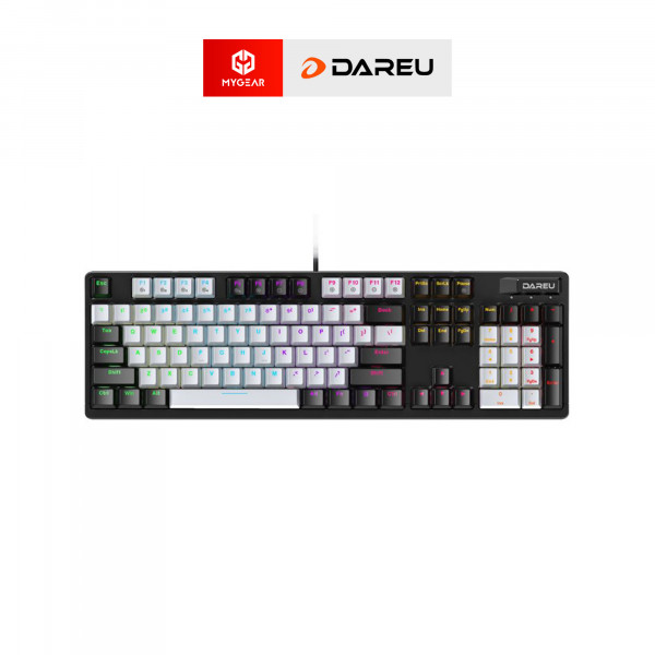 Bàn phím có dây DARE-U EK1280X BLACK-GREY  (MULTI LED - BLUE OPTICAL SWITCH)