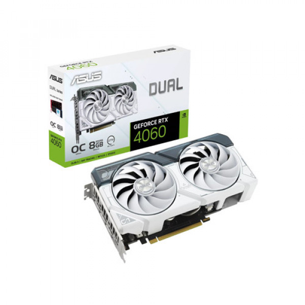 Card màn hình Asus Dual GeForce RTX 4060 White 8GB GDDR6 (DUAL-RTX4060-8G WHITE)