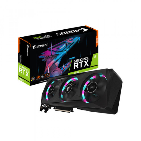Card màn hình VGA Gigabyte RTX 3050 AORUS ELITE 8GB 3 Fan (GV-N3050AORUS E-8GBD)