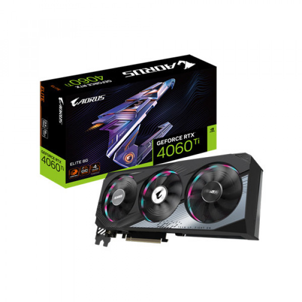 Card màn hình GIGABYTE AORUS GeForce RTX 4060 ELITE 8G 8GB GDDR6 (N4060AORUS-E-8GD)