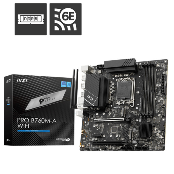 Bo mạch chủ MSI PRO B760M-A WIFI DDR5 (M2, HDMI, Displayport)