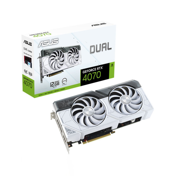 Card màn hình Asus Dual RTX 4070 White 12GB GDDR6X (DUAL-RTX4070-12G-WHITE)