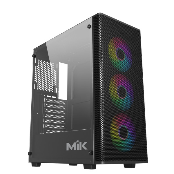 Vỏ Case MIK Aion Black 3FA (Sẵn 3 Fan 120mm RGB)