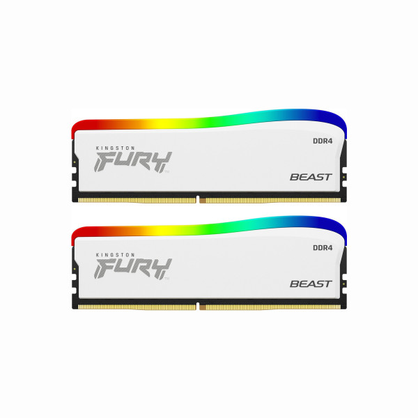 Ram DDR4 Kingston Fury Beast RGB White 16GB 3600Mhz (2x 8GB)