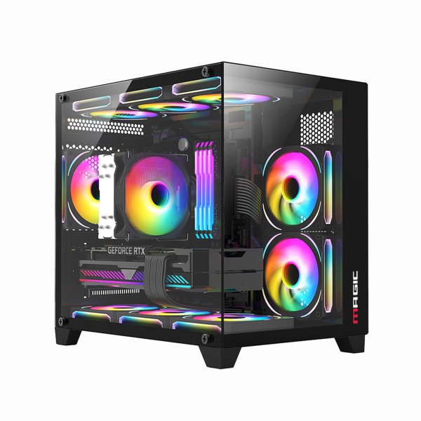 Vỏ máy tính Case Magic Aqua-M Ultra Plus Black (M-ATX)