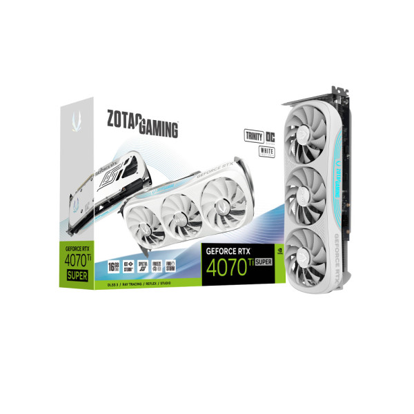 Card màn hình ZOTAC GAMING GeForce RTX 4070 Ti SUPER Trinity OC White 16GB GDDR6X