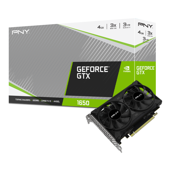 Card màn hình PNY GeForce® GTX 1650 4 GB GDDR6 Dual Fan