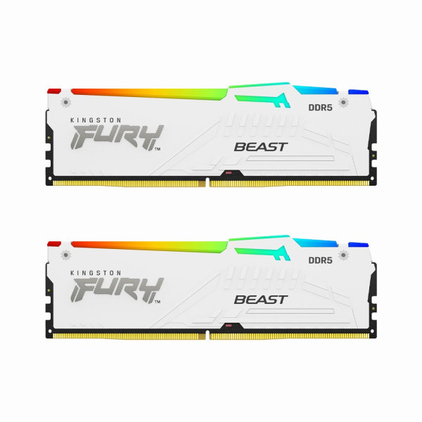 Ram PC Kingston Fury Beast RGB White 32GB 5600MHz (2x16GB)