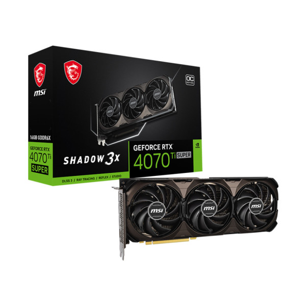 Card màn hình MSI GeForce RTX 4070 Ti Super Shadow 3x OC 16GB GDDR6X