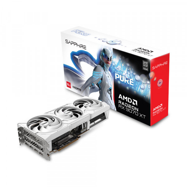 Card màn hình Sapphire Pure AMD Radeon RX 9070 XT Gaming OC 16GB GDDR6