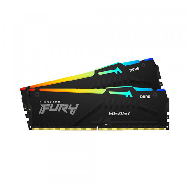 Ram DDR5 Kingston FURY Beast RGB 32GB (2 x 16GB) 6800MHz CL34 DIMM Kit (KF568C34BBAK2-32)