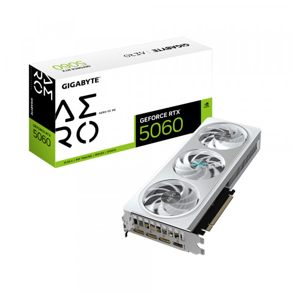 Card màn hình GIGABYTE GeForce RTX 5060 AERO OC Edition 8GB GDDR7