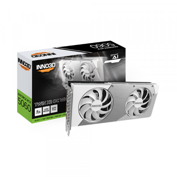 Card màn hình INNO3D GeForce RTX 5060 TWIN X2 OC Edition WHITE 8GB GDDR7