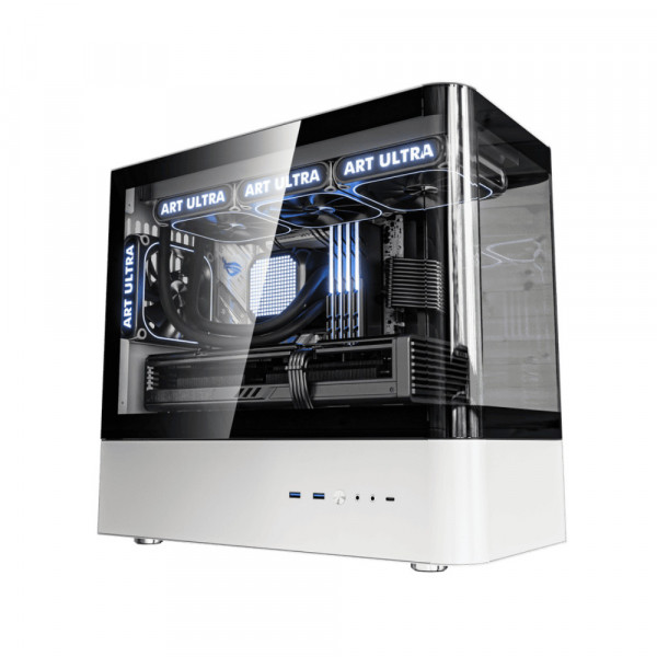 Vỏ case Qc.ART HM1 M-ATX Tower Case White