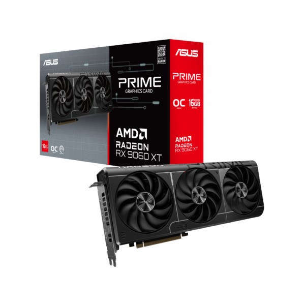 Card màn hình ASUS Radeon RX 9060 XT Prime OC Edition 16GB GDDR6