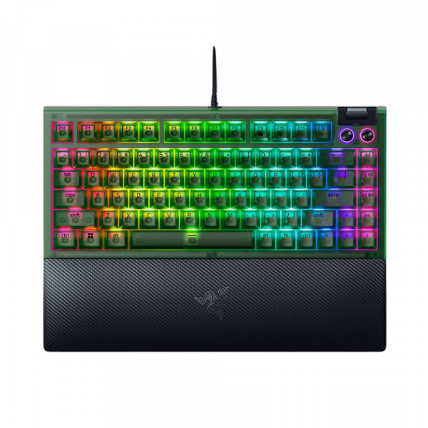 Bàn phím cơ Razer BlackWidow V4 75% Phantom Green Edition Orange Switch