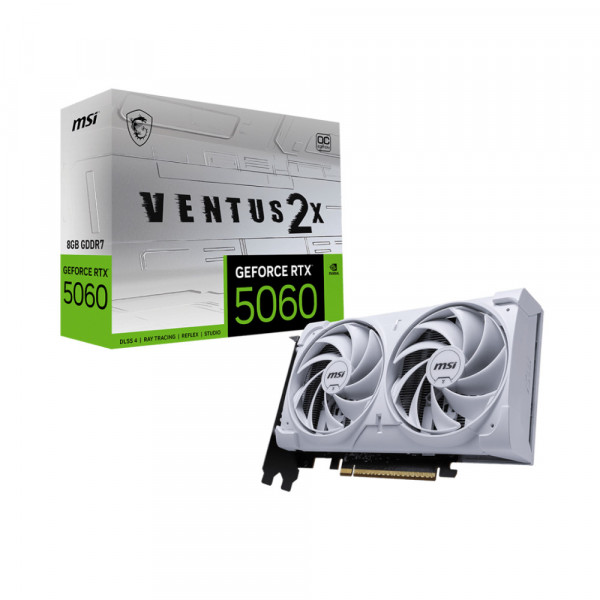 Card màn hình MSI GeForce RTX 5060 VENTUS 2X OC WHITE 8GB GDDR7