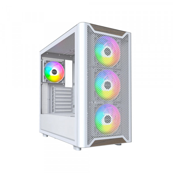 Vỏ Case Montech XR Wood ATX Mid Tower White