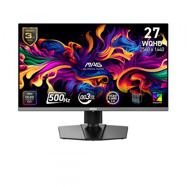 Màn hình Gaming MSI MAG 272QP QD-OLED X50 26.5 inch WQHD 500Hz 0.03ms QD-OLED