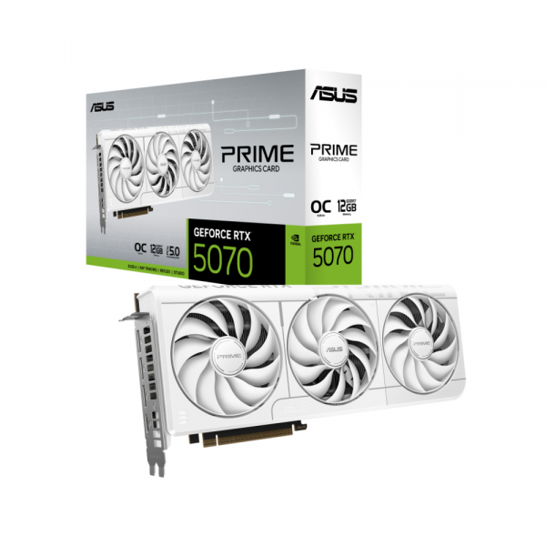 Card màn hình ASUS PRIME GeForce RTX 5070 White OC Edition 12GB GDDR7