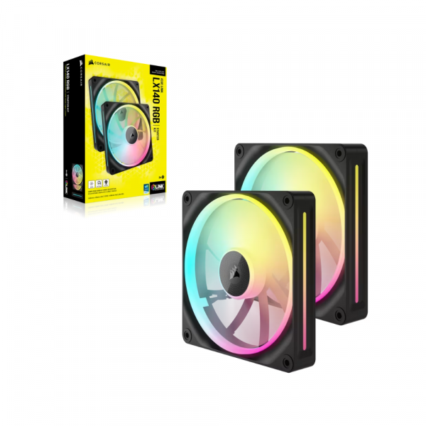 Bộ 2 Fancase Corsair iCUE LINK LX140 RGB 140mm PWM Starter Kit  