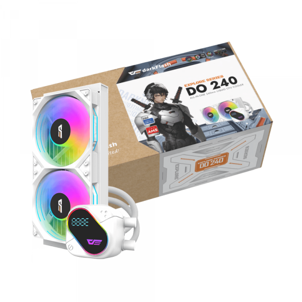 Tản nhiệt nước DarkFlash EXPLORE DO240 ARGB LCD White