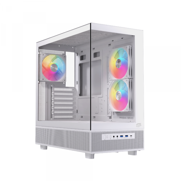 Vỏ Case EINAREX Prisma S500 RGB White ATX