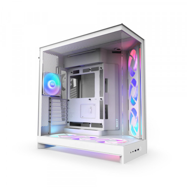 Vỏ Case NZXT H9 Flow RGB Plus ATX Mid Tower White