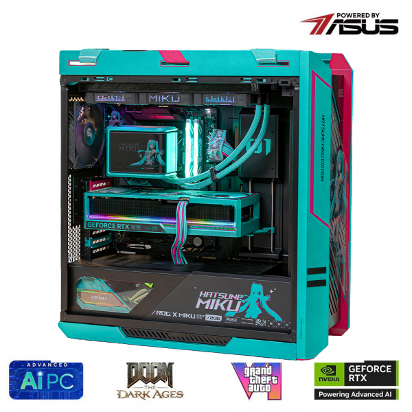 PC Powered by ASUS ROG x Hatsune Miku Edition Ryzen 7 7800x3D | RTX 5080 | RAM 32GB | SSD 1TB 
