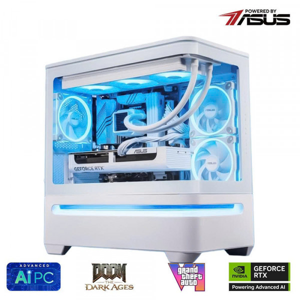 PC Gaming ASUS White Ryzen 7 7800X3D | RTX 5060 Ti | RAM 32GB | SSD 512GB