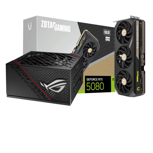 Combo ZOTAC RTX 5080 SOLID OC 16GB | Nguồn ASUS ROG STRIX 1000W GOLD