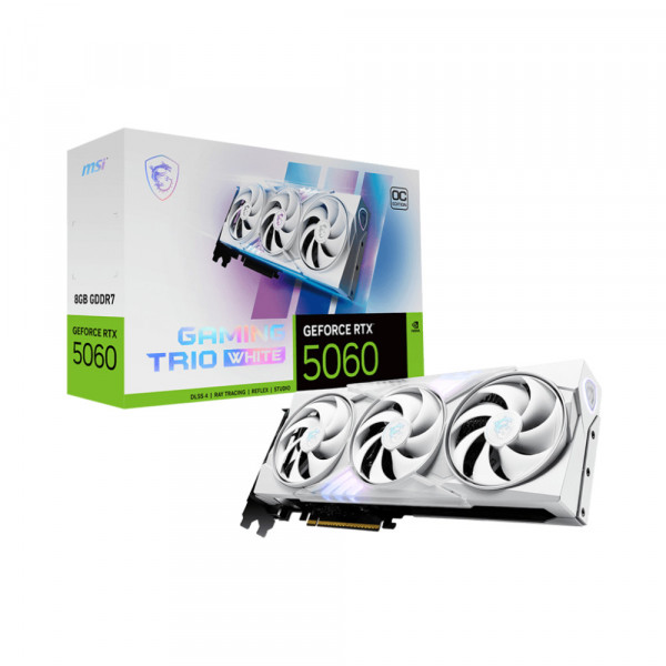 Card màn hình MSI GeForce RTX 5060 8GB GDDR7 GAMING TRIO OC WHITE