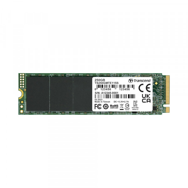 Ổ cứng SSD Transcend 115S 250GB NVMe PCIe Gen3x4 M.2 TS250GMTE115S