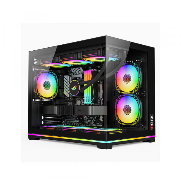 Vỏ Case Magic GM-06L Pro Black (Sẵn Dải LED RGB/ARGB)
