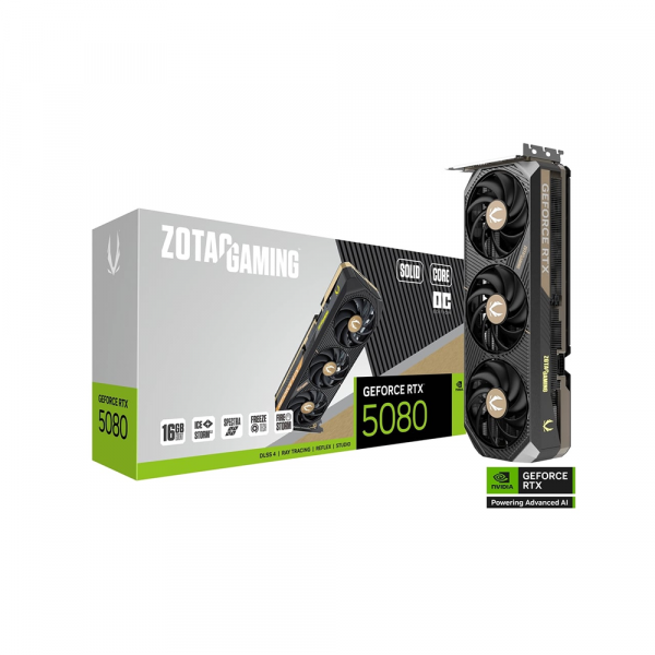 Card màn hình Zotac Gaming GeForce RTX 5080 SOLID CORE OC 16GB GDDR7