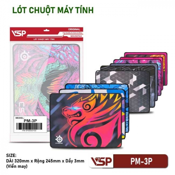 [KM] Lót chuột VSP PM-3P (320*245*3mm) Màu Ngẫu Nhiên