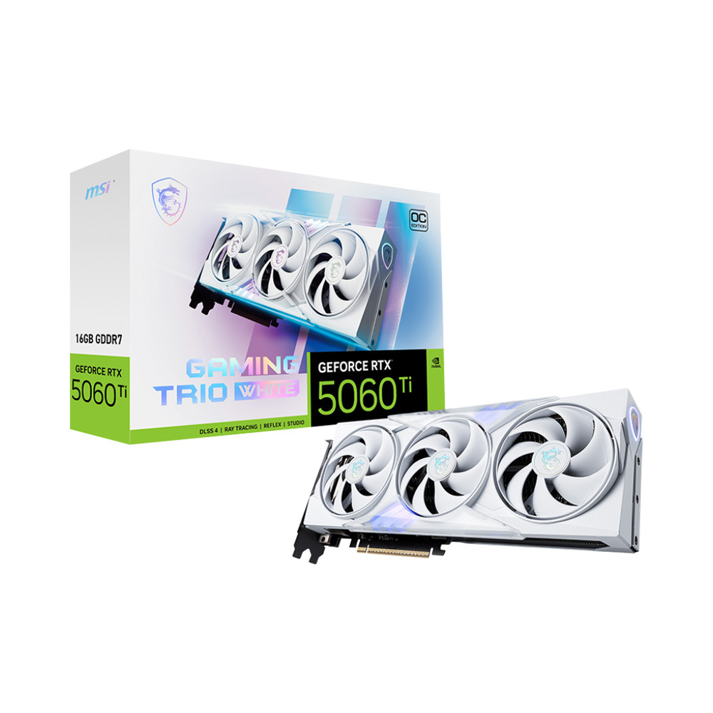 Card Màn Hình MSI GeForce RTX 5060 Ti 16G Gaming Trio OC White