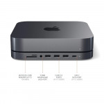 Đế Kiêm Hub Satechi Type-C Aluminum Stand & Hub For Mac Mini/Studio 7in1 ST-ABHFS