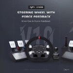 Vô lăng chơi game PXN V10 METAL FBB PRO Gaming Racing Wheel