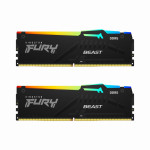 Ram PC Kingston Fury Beast RGB 32GB 5200MHz (2x16GB) - KF552C40BBAK2-32